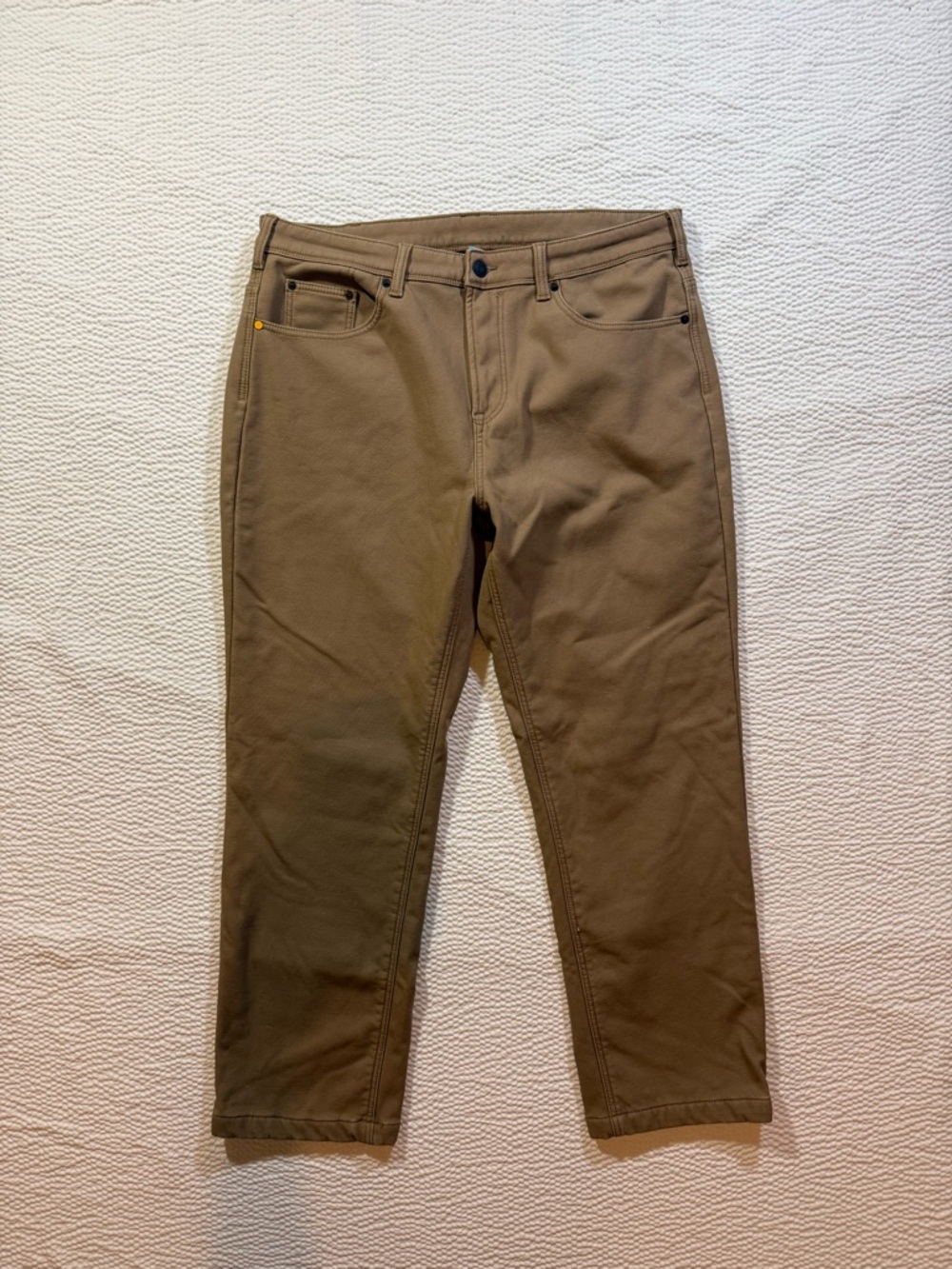 Caterpillar Pants Mens 38x32 CAT Utility Brown Workwear Rugged Lined